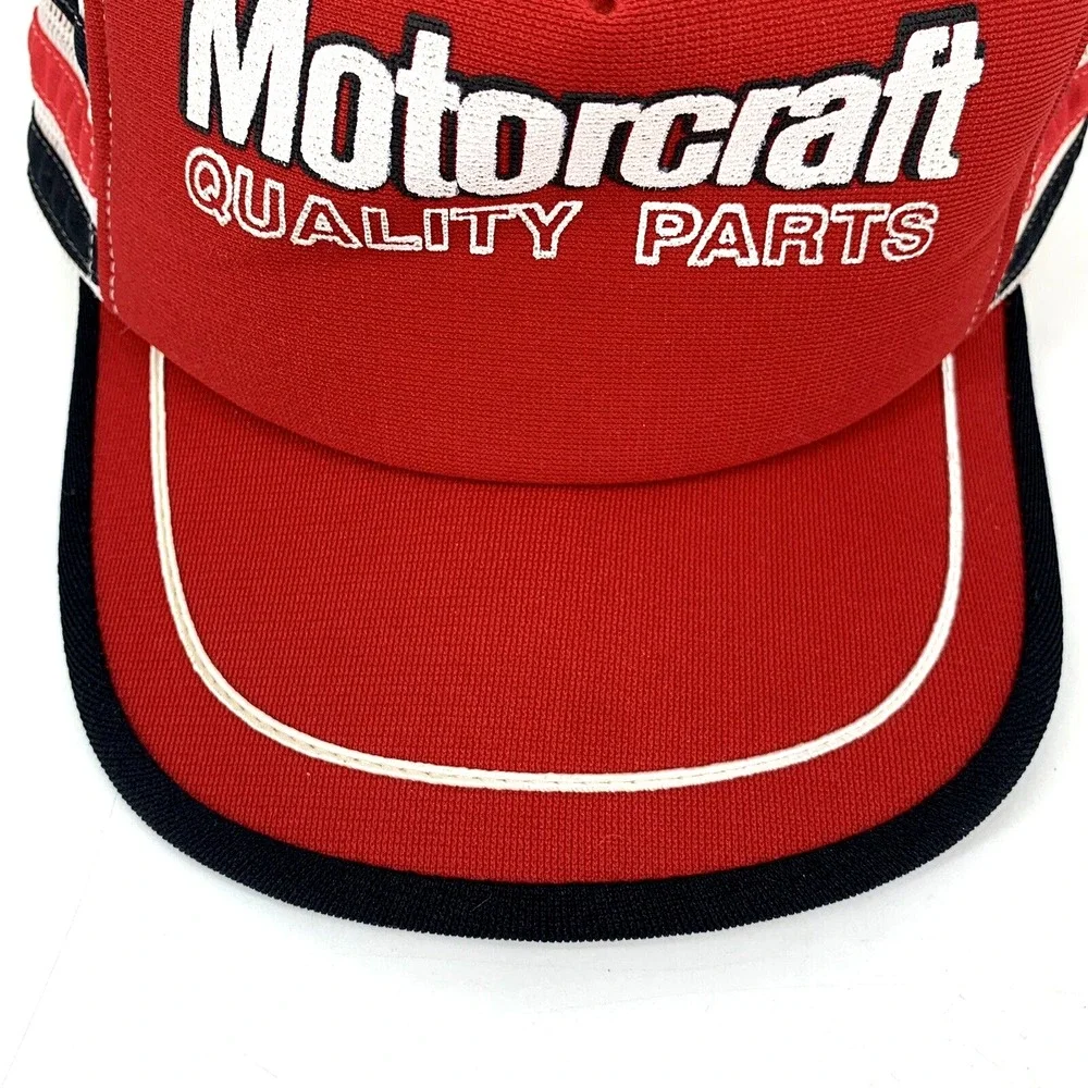 Rare Vintage Motorcraft Quality‎ Parts Truckers 3 Striped Snapback Hat